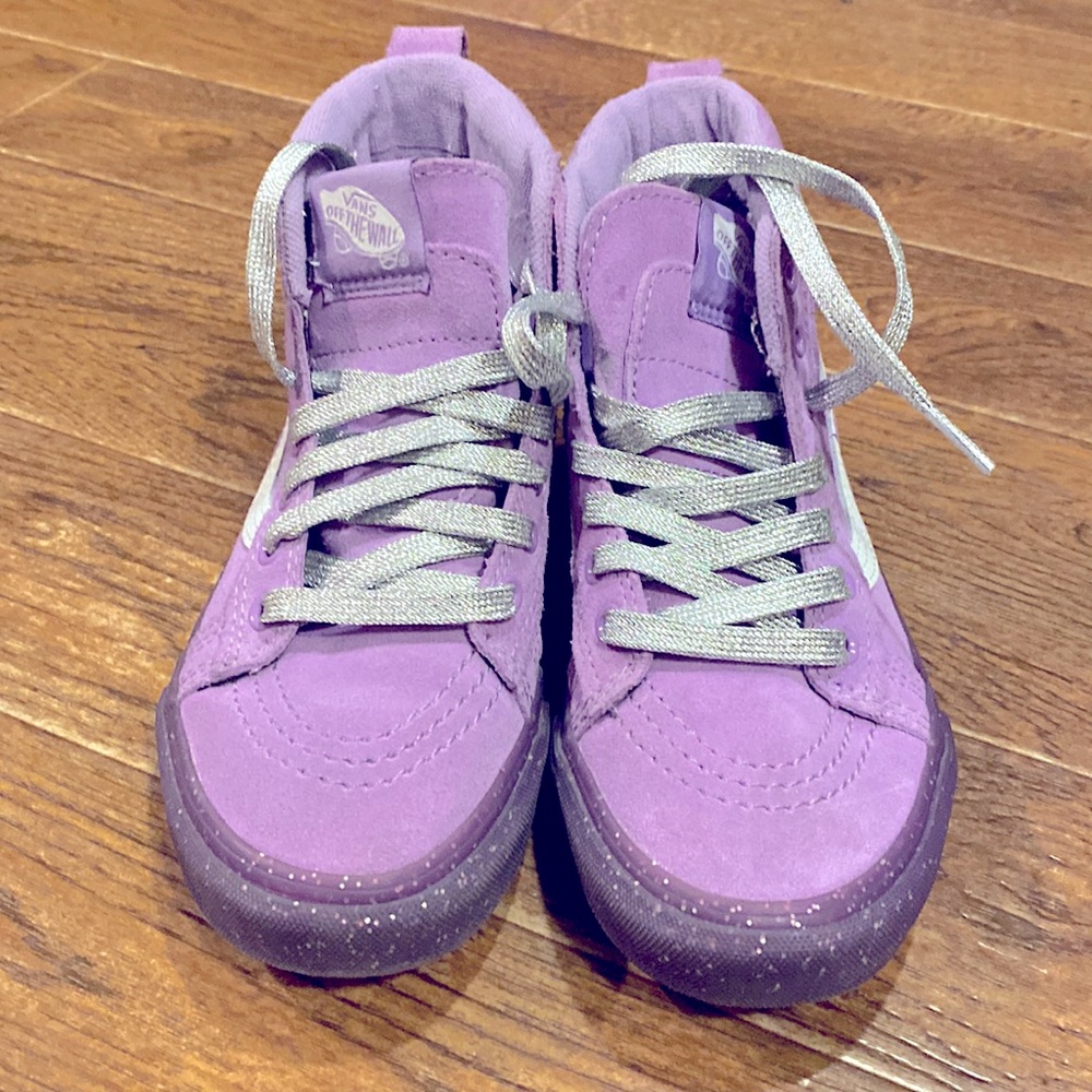Purple & Silver vans worn once daughter didn’t like them